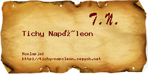 Tichy Napóleon névjegykártya